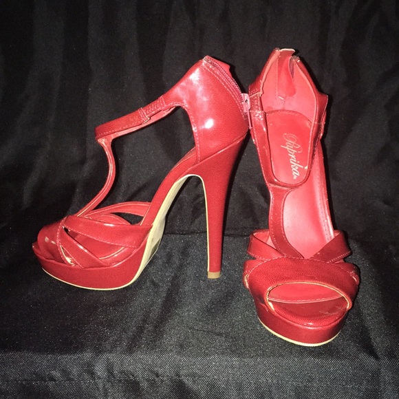 red high heels size 5